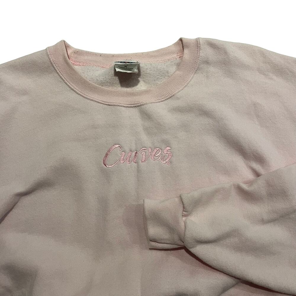 Vintage Curves Women Pink 3xl‎ Sweatshirt Fitness Gym Workout